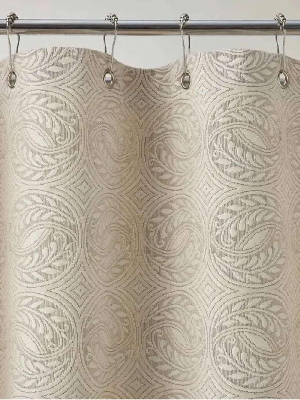 Peacock Alley Vienna Textured Shower Curtain in Linen